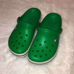 Green Crocband Clogs